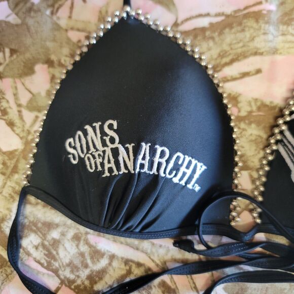 Sons Of Anarchy Triangle Bikini Swim Top ONLY Womens Size L - Picture 2 of 8